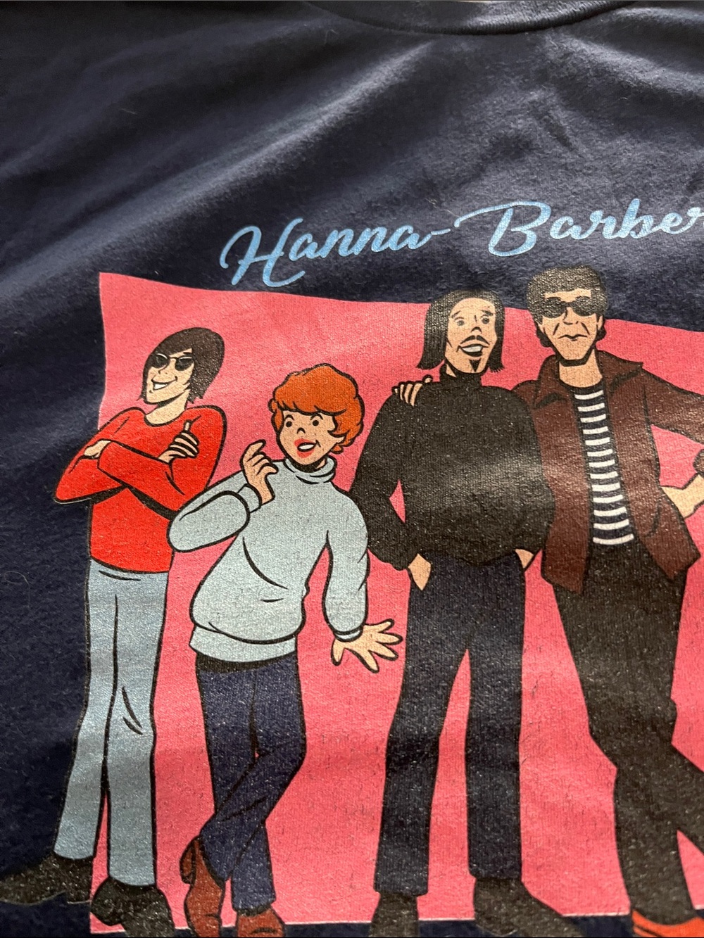 Rare and unique NWOT Hanna-Barbera The Velvet Underground Navy Graphic T unisex - Picture 4 of 6